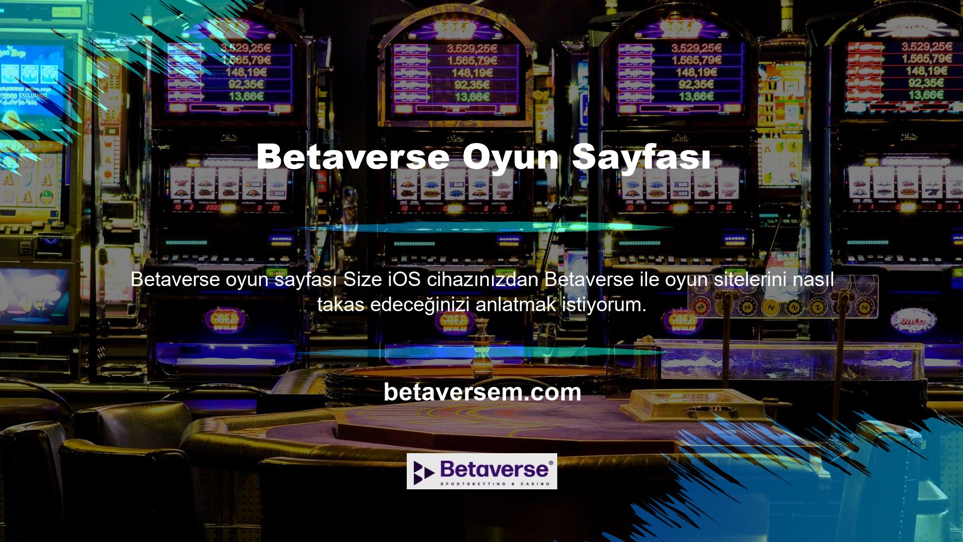 Betaverse oyun sayfası
