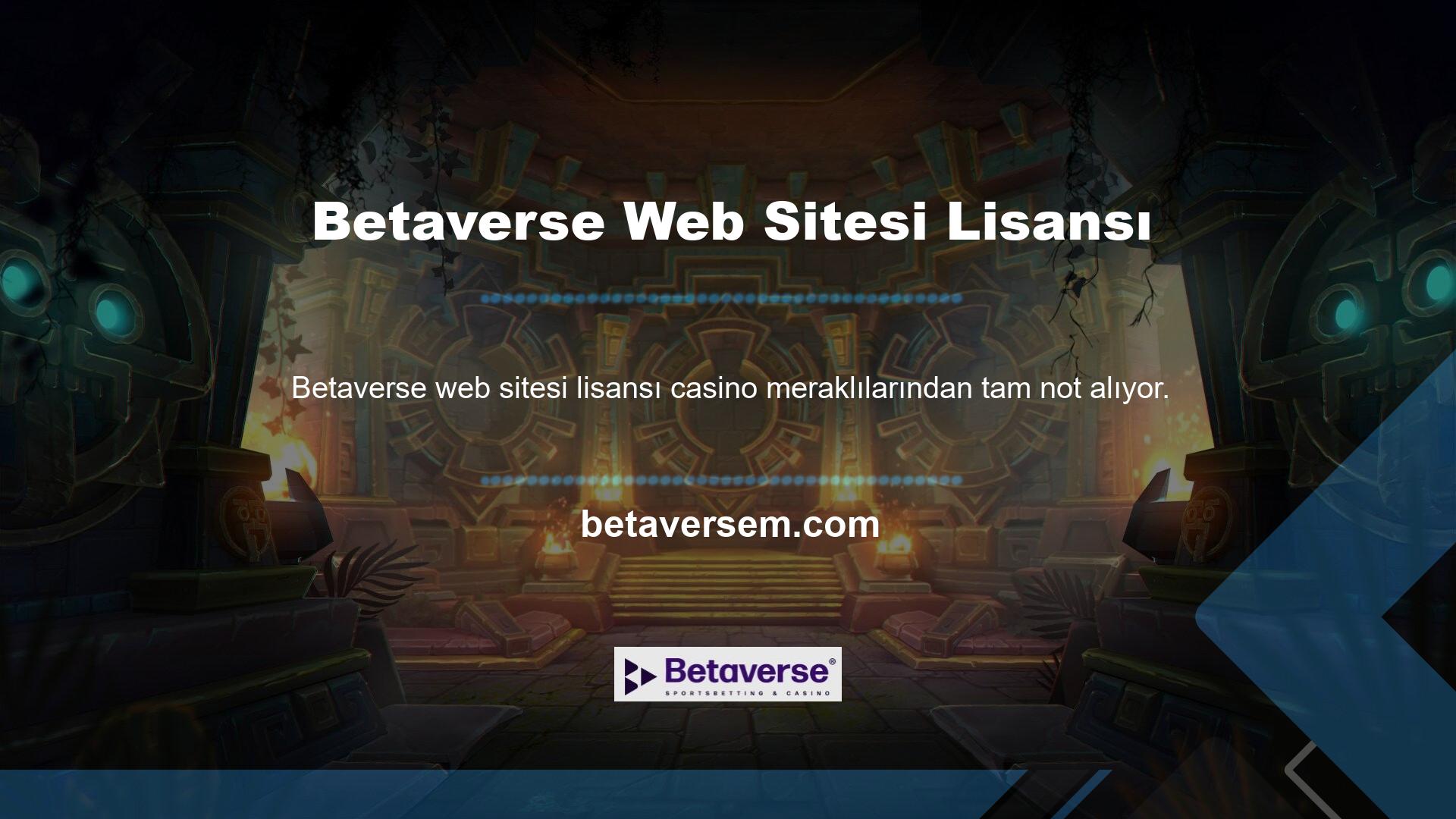 Bir casino sitesinin en önemli temasının güven olduğu felsefesinden yola çıkan Betaverse, kullanıcılarına her zaman güven vermiştir