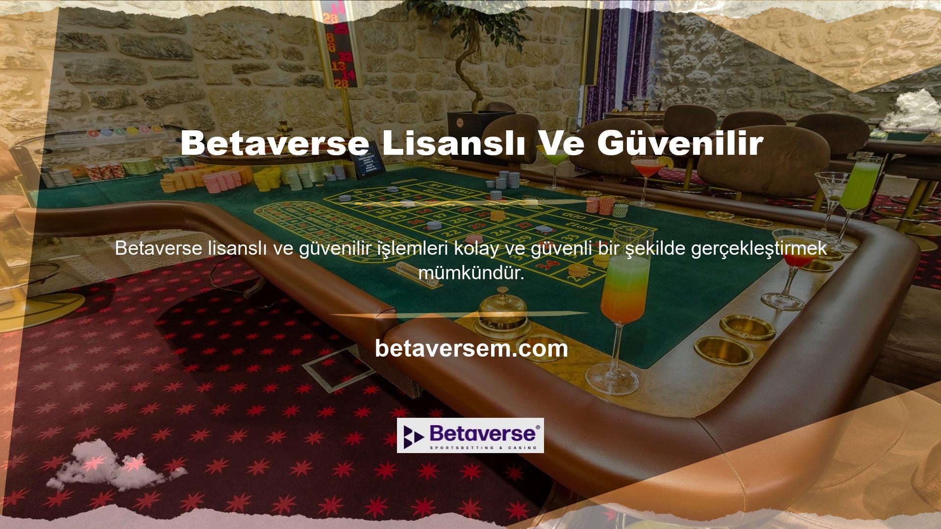 En popüler bahis sitelerinden biri Betaverse casino sitesidir